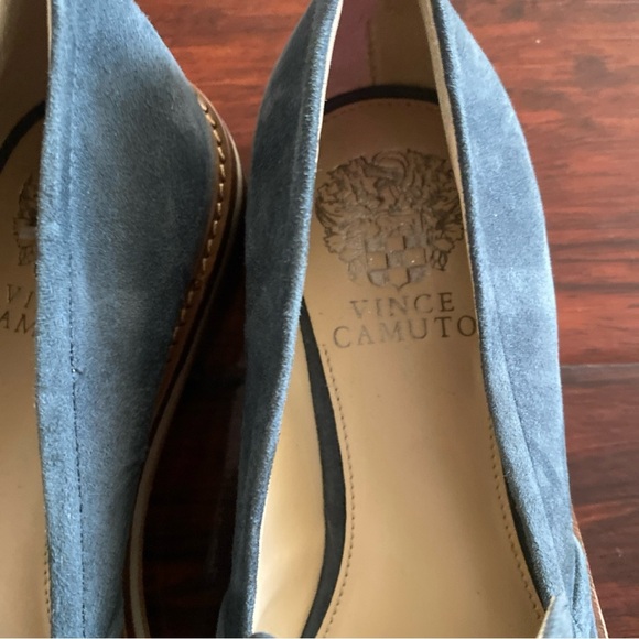 Vince Camuto Leather VC-Jorda Loafer Women S 7.5M /38 Grey Suede .(X-9) - Picture 5 of 8